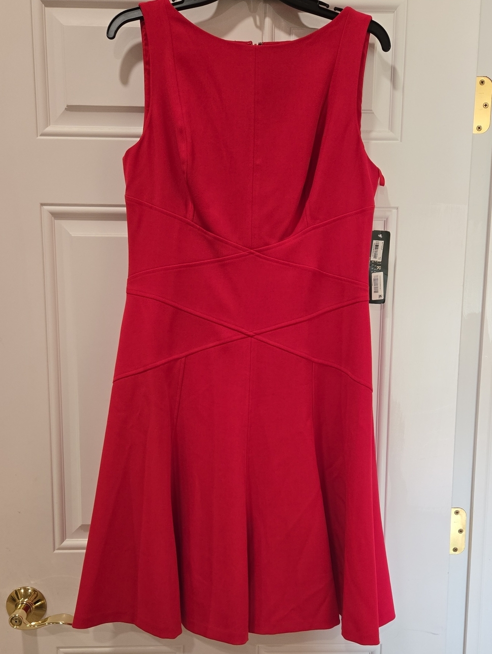 Ralph Lauren Magenta Fuschia Sleeveless Fit-and-Flare Dress
